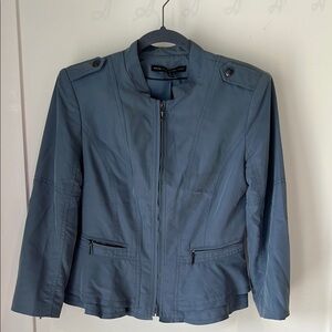 White House Black Market Blue Fitted Jacket